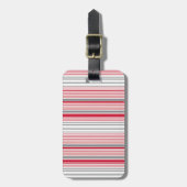 Leuke grijze rode strepen bagagelabel (Voorkant verticaal)