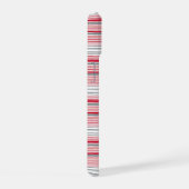 Leuke grijze rode strepen iPhone 15 case (Rechterkant)