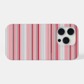 Leuke grijze rode strepen iPhone hoesje (Achterkant horizontaal)