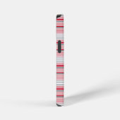 Leuke grijze rode strepen iPhone hoesje (Rechterkant)