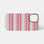 Leuke grijze rode strepen iPhone hoesje (Achterkant horizontaal)