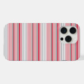 Leuke grijze rode strepen iPhone hoesje (Achterkant horizontaal)