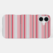 Leuke grijze rode strepen iPhone hoesje (Achterkant horizontaal)