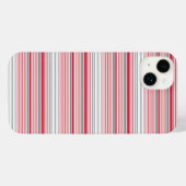 Leuke grijze rode strepen iPhone hoesje (Achterkant horizontaal)