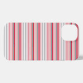 Leuke grijze rode strepen iPhone hoesje (Achterkant horizontaal)