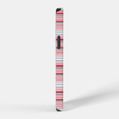 Leuke grijze rode strepen iPhone hoesje (Rechterkant)