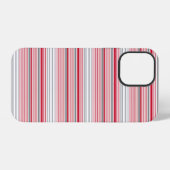 Leuke grijze rode strepen iPhone hoesje (Achterkant horizontaal)