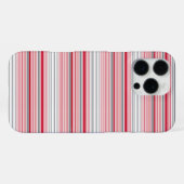 Leuke grijze rode strepen iPhone hoesje (Achterkant horizontaal)