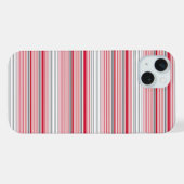 Leuke grijze rode strepen iPhone hoesje (Achterkant horizontaal)