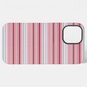 Leuke grijze rode strepen iPhone hoesje (Achterkant horizontaal)