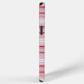 Leuke grijze rode strepen iPhone hoesje (Rechterkant)