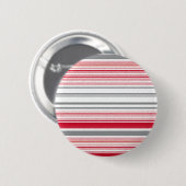 Leuke grijze rode strepen ronde button 5,7 cm (Voorkant /achterkant)