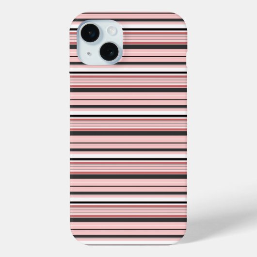 Leuke grijze roze strepen Case-Mate iPhone case (Achterkant)