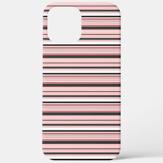 Leuke grijze roze strepen Case-Mate iPhone case (Achterkant)