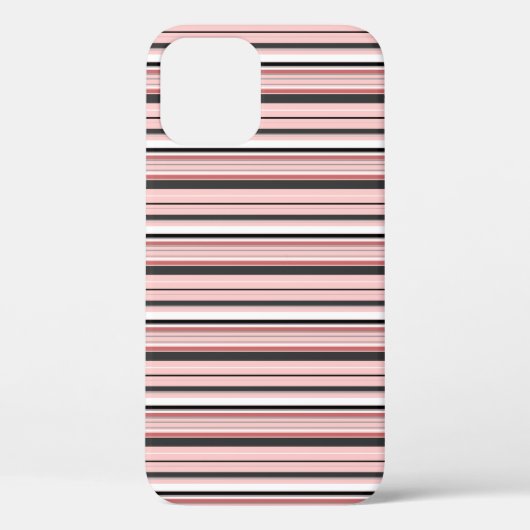 Leuke grijze roze strepen Case-Mate iPhone case (Achterkant)