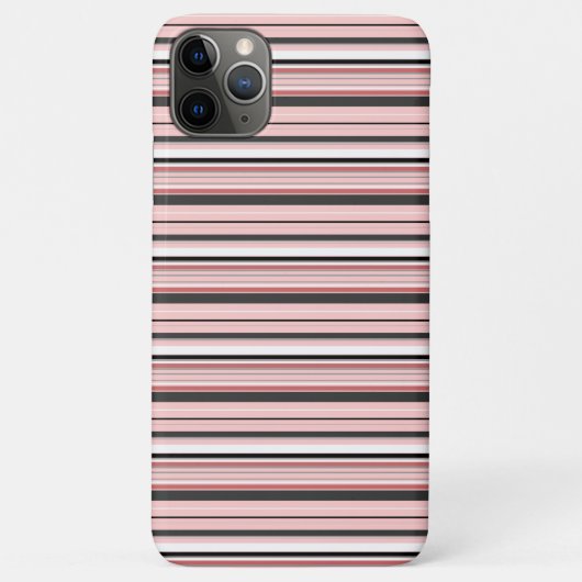 Leuke grijze roze strepen Case-Mate iPhone case (Achterkant)