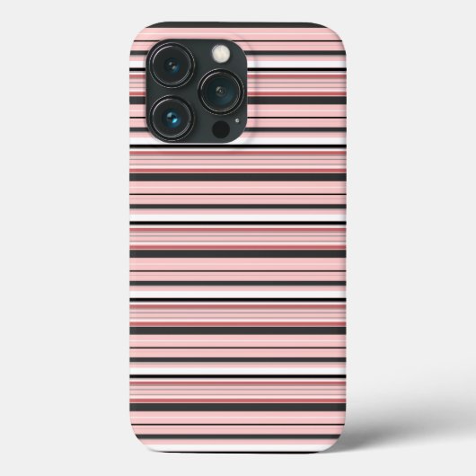 Leuke grijze roze strepen Case-Mate iPhone case (Achterkant)