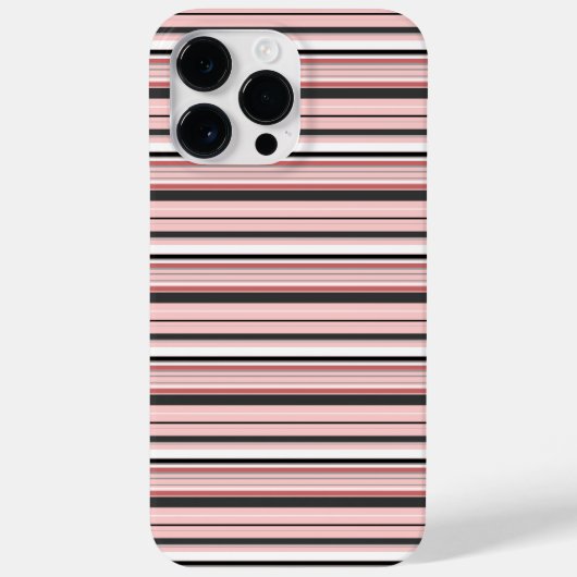 Leuke grijze roze strepen Case-Mate iPhone case (Achterkant)