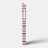 Leuke grijze roze strepen Case-Mate iPhone case (Achterkant / Links)