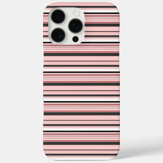 Leuke grijze roze strepen Case-Mate iPhone case (Achterkant)