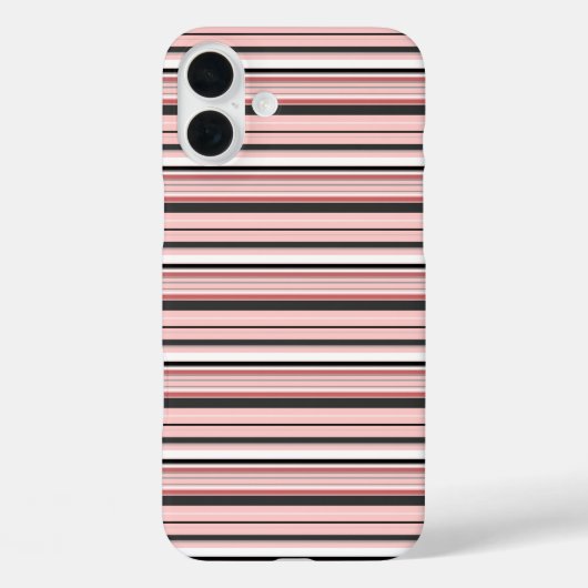 Leuke grijze roze strepen Case-Mate iPhone case (Achterkant)