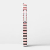 Leuke grijze roze strepen Case-Mate iPhone case (Achterkant / Links)