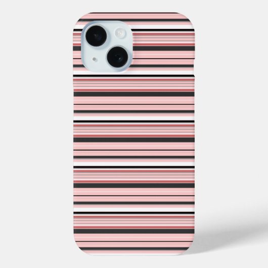 Leuke grijze roze strepen Case-Mate iPhone case (Achterkant)