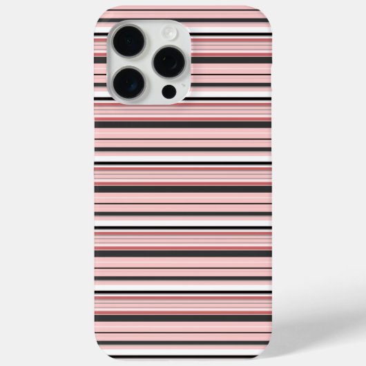 Leuke grijze roze strepen Case-Mate iPhone case (Achterkant)