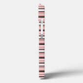 Leuke grijze roze strepen Case-Mate iPhone case (Achterkant / Links)