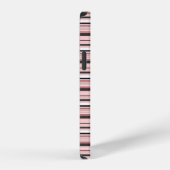 Leuke grijze roze strepen iPhone hoesje (Rechterkant)