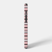 Leuke grijze roze strepen iPhone hoesje (Linkerkant)