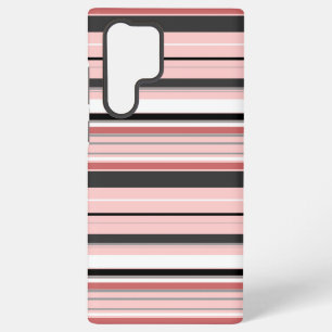 Leuke grijze roze strepen samsung galaxy hoesje