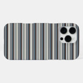 Leuke grijze witte strepen iPhone hoesje (Achterkant horizontaal)