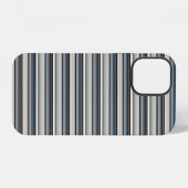 Leuke grijze witte strepen iPhone hoesje (Achterkant horizontaal)