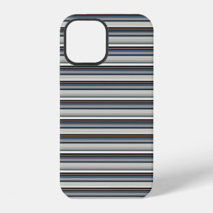 Leuke grijze witte strepen iPhone 12 hoesje