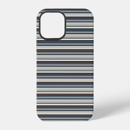 Leuke grijze witte strepen iPhone hoesje (Achterkant)