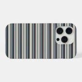 Leuke grijze witte strepen iPhone hoesje (Achterkant horizontaal)