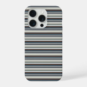 Leuke grijze witte strepen iPhone 15 pro case