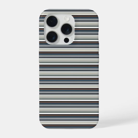 Leuke grijze witte strepen iPhone hoesje (Achterkant)