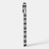 Leuke grijze witte strepen iPhone hoesje (Linkerkant)