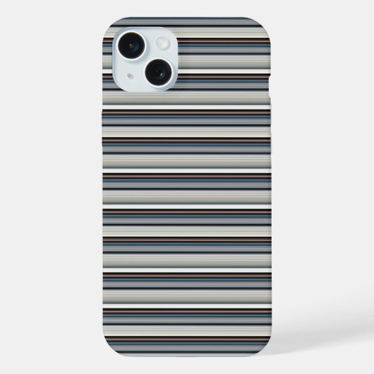 Leuke grijze witte strepen iPhone hoesje (Achterkant)