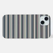 Leuke grijze witte strepen iPhone hoesje (Achterkant horizontaal)