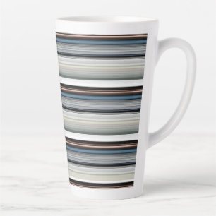 Leuke grijze witte strepen latte mok