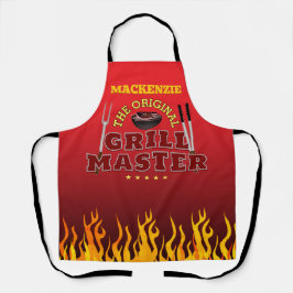 Leuke GRILL MASTER met Vlam op Gradiënt Schort