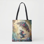 Leuke grillige april douches Schattigee muis Tote Bag (Voorkant)