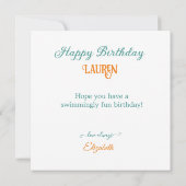 LEUKE GRILLIGE BIG EYED GOUDVISSEN VERJAARDAGSTAAR KAART (Achterkant)