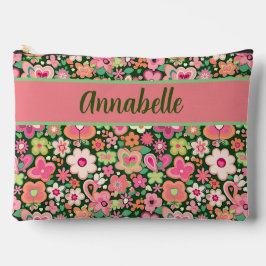 Leuke grillige bloemen grote accessoire etui