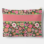 Leuke grillige bloemen grote accessoire etui (Achterkant)