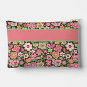 Leuke grillige bloemen kleine accessoire etui (Achterkant)