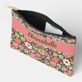 Leuke grillige bloemen kleine accessoire etui (Open)
